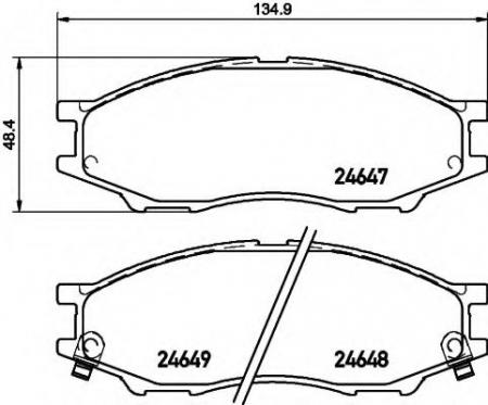 BREMSBELAGSATZ T1874 8DB355020041