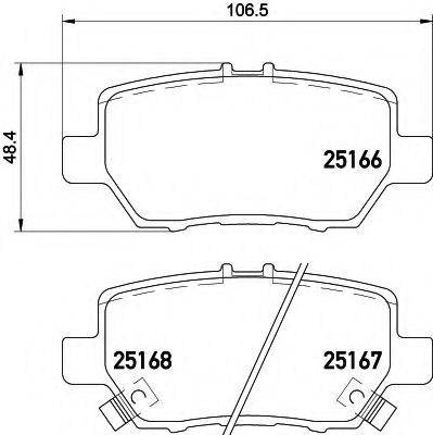 BREMSBELAGSATZ T2068 8DB355019561