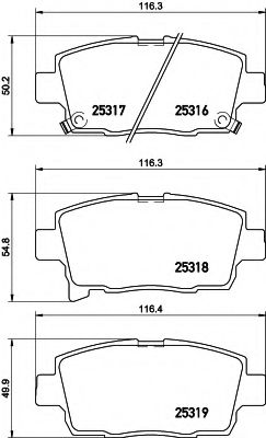 BREMSBELAGSATZ T2143 8DB355019691