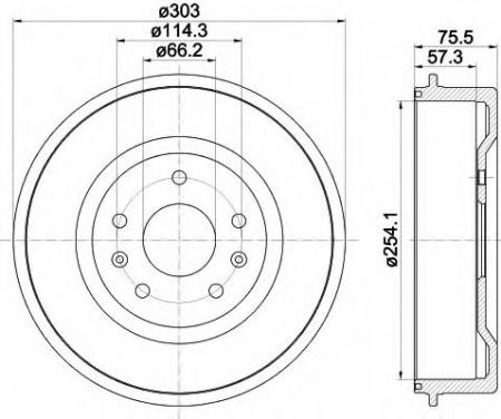 BREMSTROMMEL 61331 8DT355301731 HELLA