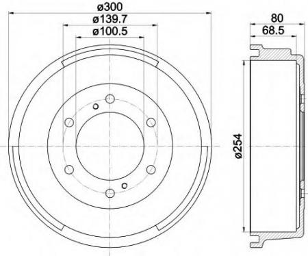 BREMSTROMMEL 61350 8DT355301761 HELLA