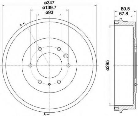 BREMSTROMMEL 61357 8DT355301831