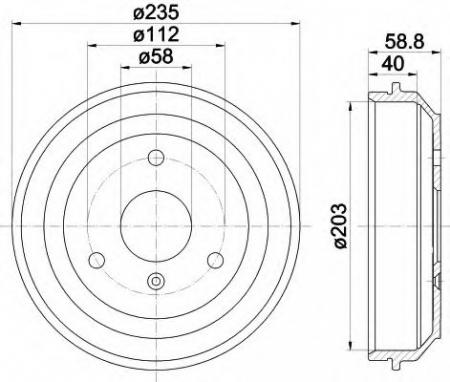 BREMSTROMMEL 61359 8DT355301851