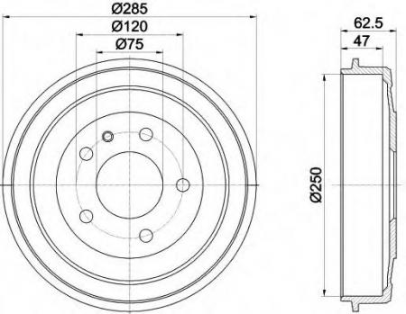 BREMSTROMMEL 8DT355300001