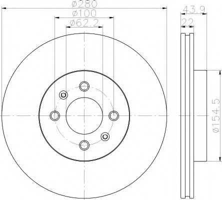 BREMSSCHEIBE 55393PRO 8DD355118251