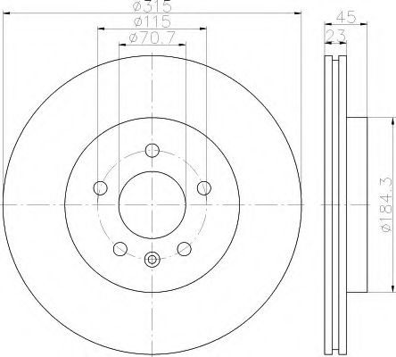 BREMSSCHEIBE 55398PRO 8DD355118281