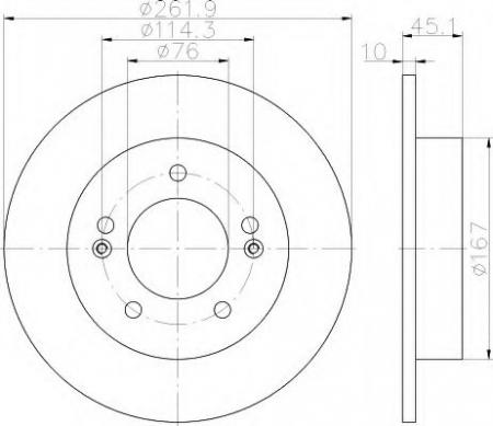 BREMSSCHEIBE 55400PRO 8DD355118301