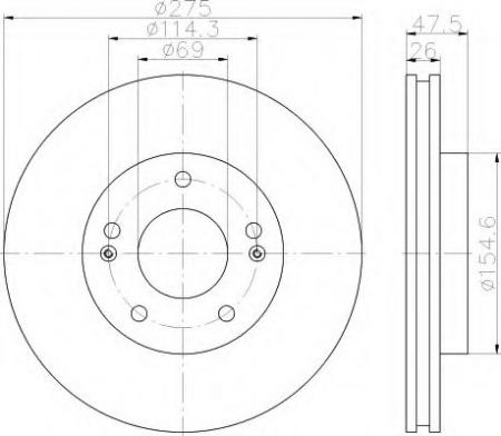 BREMSSCHEIBE 55407PRO 8DD355118321