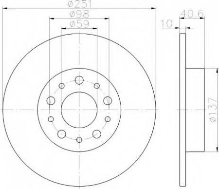 BREMSSCHEIBE 55443PRO 8DD355118071