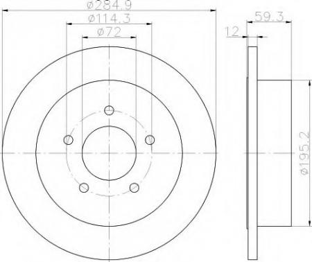 BREMSSCHEIBE 54940PRO 8DD355118341