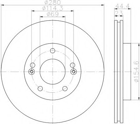 BREMSSCHEIBE 55431PRO 8DD355118371