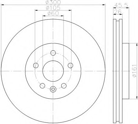 BREMSSCHEIBE 55433PRO 8DD355118391