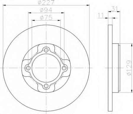 BREMSSCHEIBE 8DD355100771 HELLA