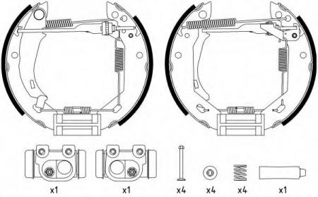 BREMSBACKENSATZ 8DB355003881 HELLA