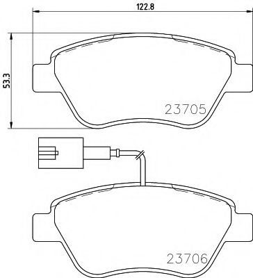 BREMSBELAGSATZ 8DB355016071 HELLA