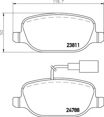 BREMSBELAGSATZ 8DB355015571