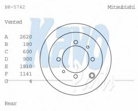    (4 ) MITSUBISHI GALANT IV 2,0L 92-96 (262X18MM) BR5742