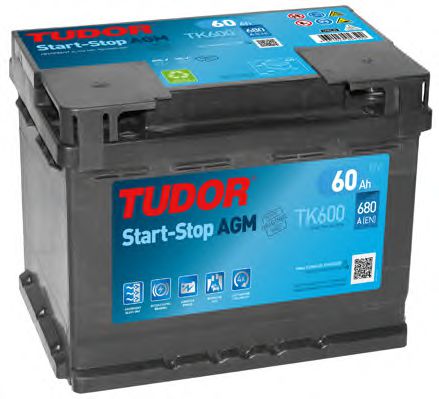  TUDOR AGM 60  /  TK600 . 242x175x190 EN 680 TK600  Tudor