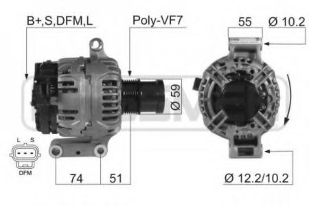  110A 14V FORD TRANSIT 00- 2.4DI-TDE 210399