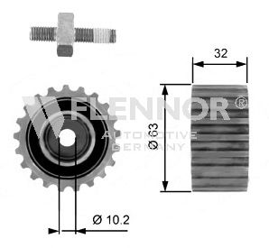 Umlenk-/F?hrungsrolle, Zahnriemen FU15491 FLENNOR