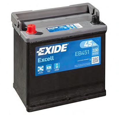  EXCELL 12V 45AH 330A ETN 1(L+) B EB451 EXIDE