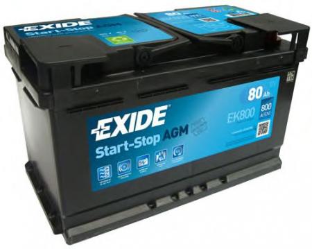  MICRO-HYBRID AGM 12V 80AH 800A ETN 0(R+) B13 315X175X190 EK800