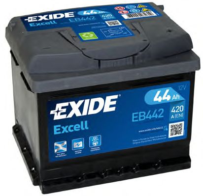  Excell 44Ah 420A 207x175x175 (-+) EB442 EXIDE
