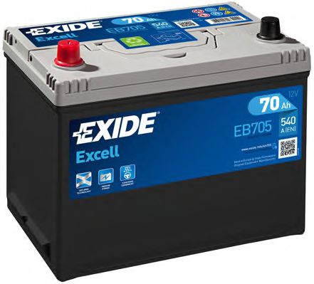  Excell 70Ah 540A (L +) 266x172x223 mm EB705 EXIDE