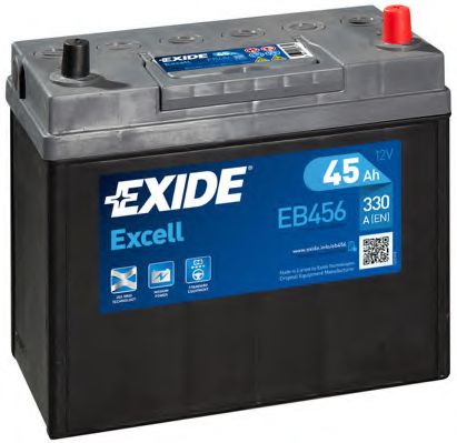  Excell 45Ah 300A 234x127x220 (-+) EB456 EXIDE