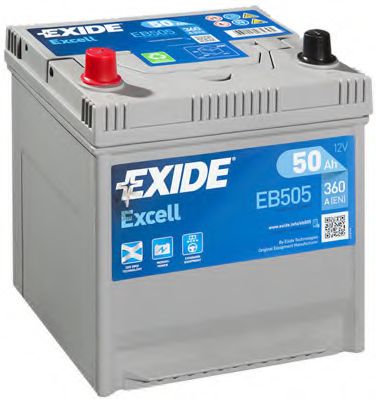  Excell 50Ah 360A (L +) 200x170x220 mm EB505 EXIDE