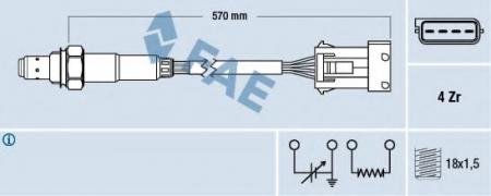 Direct Fitted Zr Oxygen Sensor 77340 FAE