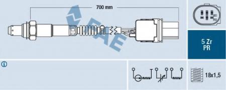 Oxygen sensor 75052 FAE