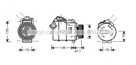   BMW: 5 (E60) 520 I/525 D/530 D/530 I/530 XD/535 D 03-10, 5 TOURING (E61) 525 D/530 D/530 XD/535 D 04-, 7 (E65, E66) 730 LD/730 D/730 I,LI 01- BWAK306