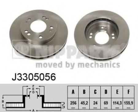   MITSUBISHI ECLIPSE 91-99  D=256. J3305056 NIPPARTS