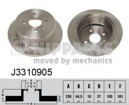   DAEWOO LEGANZA 00-/NUBIRA 97-  D=258. J3310905 NIPPARTS