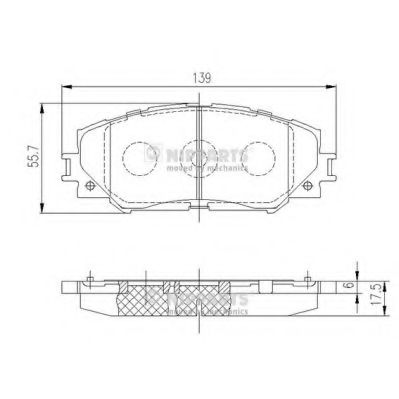   TOYOTA AURIS 1.4-1.6 07-/COROLLA 1.4 07-/RAV 4 06-  J3602120 NIPPARTS