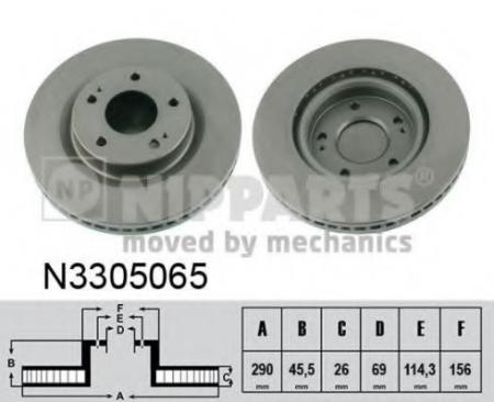   MITSUBISHI GRANDIS 04-  .D=290. N3305065 NIPPARTS