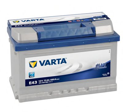   VARTA BLUE dynamic / 12V E43 72Ah 680A (D278 x d175 x h175) 5724090683132 VARTA