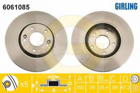   HY IX35/SONATA (NF)/KIA SPORTAGE  .D=300. 6061085