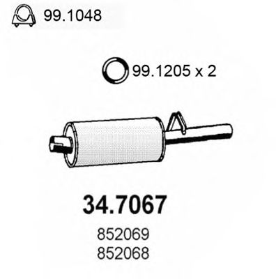    OPEL RECORD 1.7-1.9-2.1 72-77 34.7067