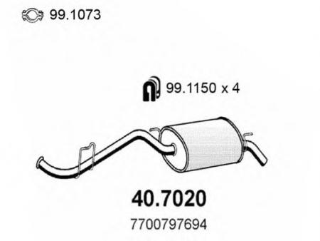    RENAULT CLIO I 1.1, 1.2I 90-96 40.7020