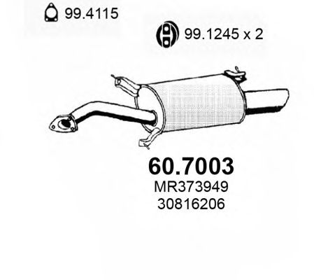    VOLVO S40/V40 1.6I/1.8I -16V, 1.9TD 96-01 60.7003