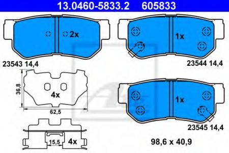    , : ELANTRA 1.6 CRDI 00-06, ELANTRA  1.6 CVVT/2.0 CVVT 06-11, ELANTRA  1.6 CRDI 00-06, GETZ 1.5 CRDI/1.5 CRDI GLS/1.6 02-09, GR 13.0460-5833.2