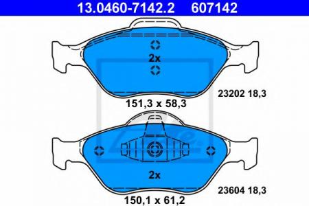    , FORD: FIESTA IV 1.25 I 16V/1.3 I/1.4 I 16V/1.6/1.6 16V SPORT/1.8 D/1.8 DI 95-02, FIESTA V 1.25 16V/1.3/1.4 16V/1.4 TDCI/1.6 16V/1.6 TDCI 01- 13.0460-7142.2