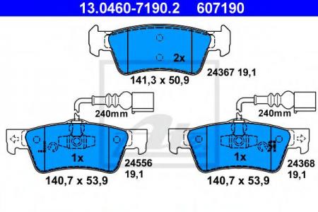    , VW: TOUAREG 2.5 R5 TDI/3.0 TDI/3.0 V6 TDI/3.2 V6/3.6 V6 FSI/4.2 V8/4.2 V8 FSI/5.0 R50 TDI/5.0 V10 TDI/6.0 W12 02-10 13.0460-7190.2