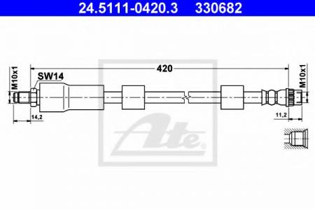   CIT C4 04-/PGT 307 00-  L/R (L=420MM) 24.5111-0420.3