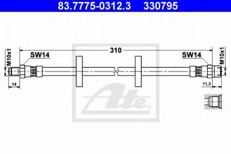    AUDI 80 [B2/B3] 1, 8-2, 3 08/85-09/91, AUDI 100[44Q/C3] 1, 8-2, 2 10/84-07/90 83.7775-0312.3