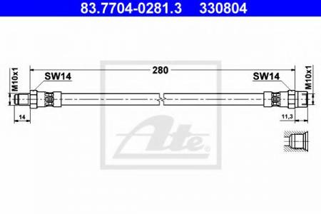   MER W123/W124/W126/W140/W201  L=280 83.7704-0281.3