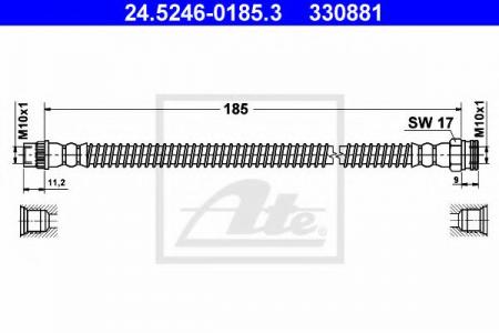   CIT C2/3 02-/PGT 1007 05-  L/R (L=185MM) 24.5246-0185.3