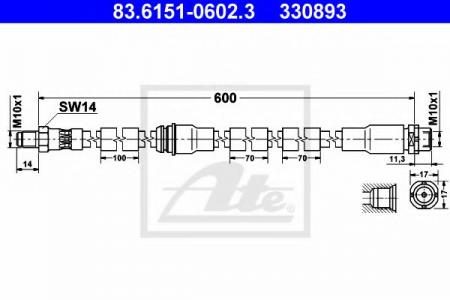   BMW E70/E71 07-  L=600MM 83.6151-0602.3